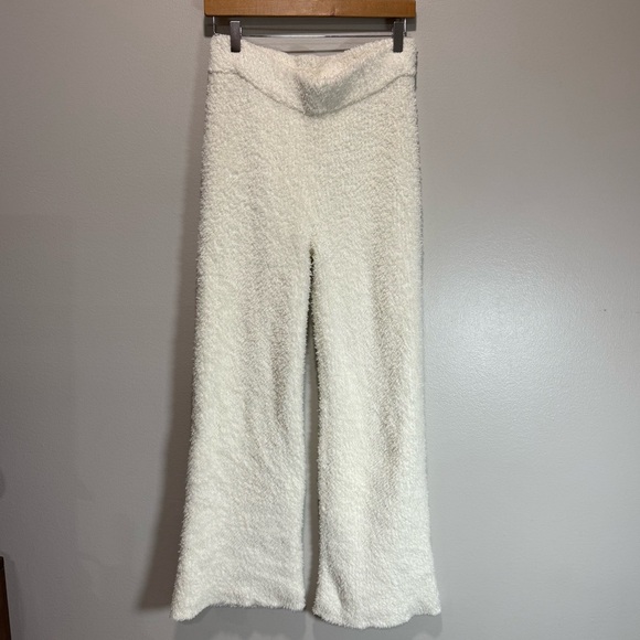 Aerie marshmallow fuzzy flare lounge pant white - Picture 2 of 7